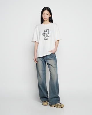 BASIC AC BEAR SHORT SLEEVE T-SHIRT CREAM