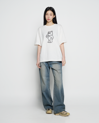 BASIC AC BEAR SHORT SLEEVE T-SHIRT CREAM