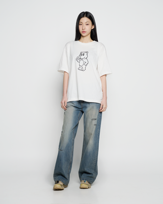 BASIC AC BEAR SHORT SLEEVE T-SHIRT CREAM