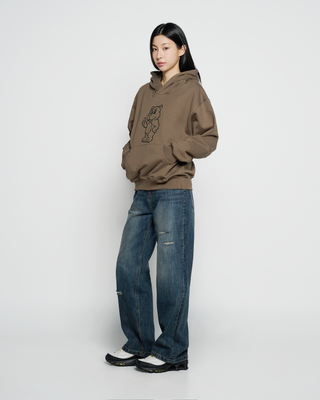 BASIC AC BEAR HOODIE COCOA