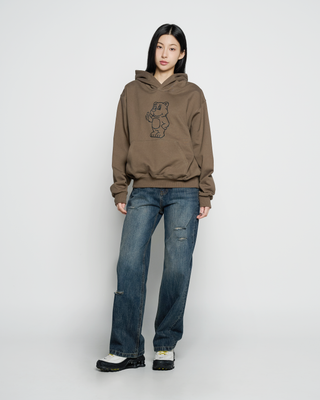 BASIC AC BEAR HOODIE COCOA