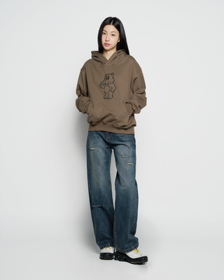 BASIC AC BEAR HOODIE COCOA