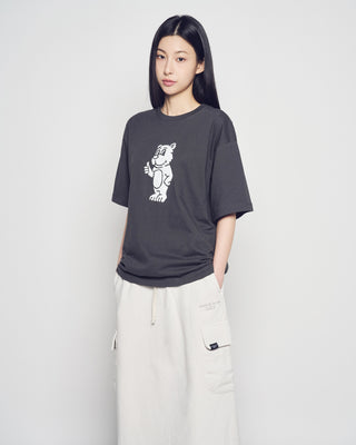 BASIC AC BEAR SHORT SLEEVE T-SHIRT CHARCOAL