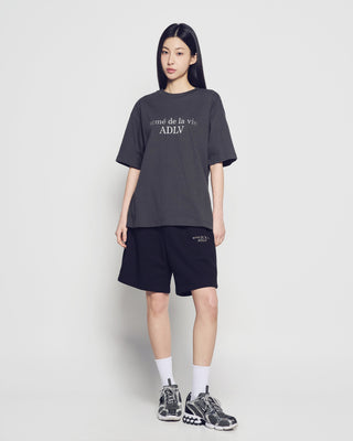DUST BLUR EFFECT SHORT SLEEVE T-SHIRT CHARCOAL