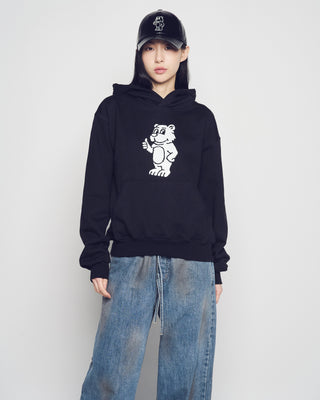 BASIC AC BEAR HOODIE BLACK