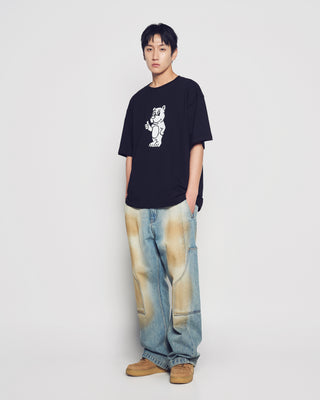 BASIC AC BEAR SHORT SLEEVE T-SHIRT BLACK
