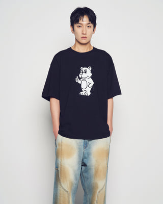 BASIC AC BEAR SHORT SLEEVE T-SHIRT BLACK