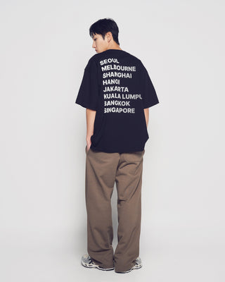 DUST BLUR EFFECT SHORT SLEEVE T-SHIRT BLACK