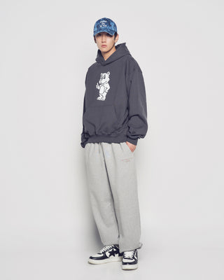 BASIC AC BEAR HOODIE CHARCOAL
