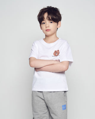 KIDS BASIC LINE FRIENDS SHORT SLEEVE T-SHIRT WHITE