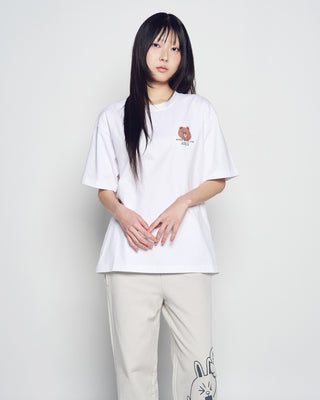 BASIC LOGO WITH LINE FRIENDS SHORT SLEEVE T-SHIRT WHITE
