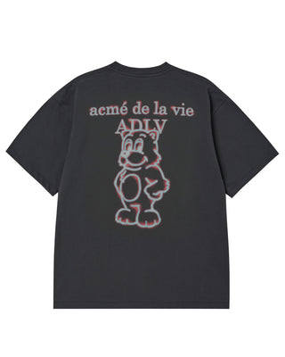 GLOW AC BEAR SHORT SLEEVE T-SHIRT CHARCOAL