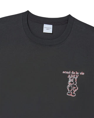 GLOW AC BEAR SHORT SLEEVE T-SHIRT CHARCOAL