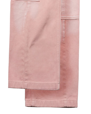PAINT CARPENTER DETAIL DENIM PANTS PINK