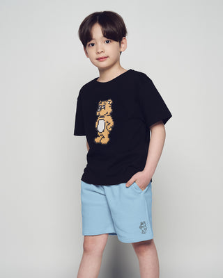 KIDS BLOCK AC BEAR SHORT SLEEVE T-SHIRT BLACK