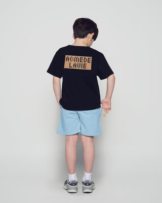 KIDS BLOCK AC BEAR SHORT SLEEVE T-SHIRT BLACK