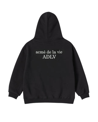 KIDS BASIC AC BEAR HOODIE ZIP UP BLACK