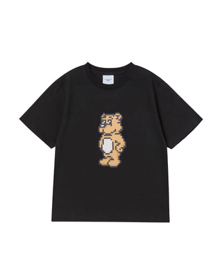 KIDS BLOCK AC BEAR SHORT SLEEVE T-SHIRT BLACK