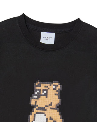 KIDS BLOCK AC BEAR SHORT SLEEVE T-SHIRT BLACK
