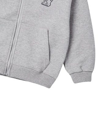 KIDS BASIC AC BEAR HOODIE ZIP UP MELANGE