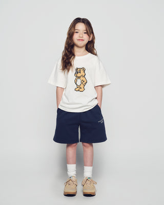 KIDS BLOCK AC BEAR SHORT SLEEVE T-SHIRT CREAM