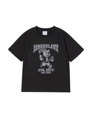 KIDS FOOTBALL AC BEAR SHORT SLEEVE T-SHIRT BLACK