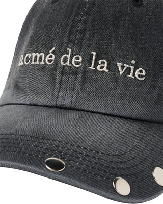 STUD POINT WASHED BALL CAP BLACK