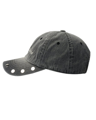 STUD POINT WASHED BALL CAP CHARCOAL