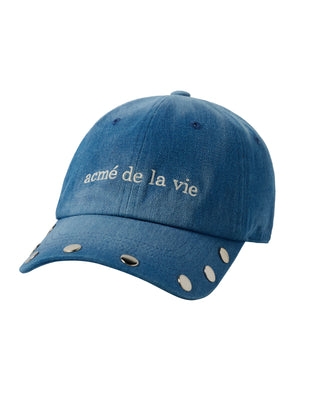 STUD POINT WASHED BALL CAP BLUE