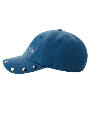 STUD POINT WASHED BALL CAP BLUE