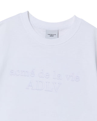 KIDS TWO TONE LOGO LETTERING SHORT SLEEVE T-SHIRT WHITE