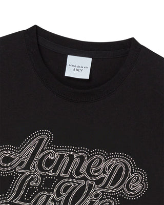 WOMAN CUBIC LAYER LOGO SHORT SLEEVE T-SHIRT BLACK