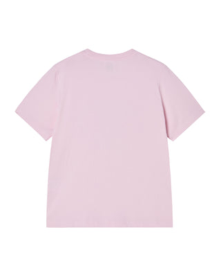 WOMAN BROWN LINE FRIENDS SHORT SLEEVE T-SHIRT LIGHT PINK