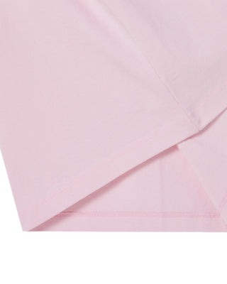 WOMAN BROWN LINE FRIENDS SHORT SLEEVE T-SHIRT LIGHT PINK