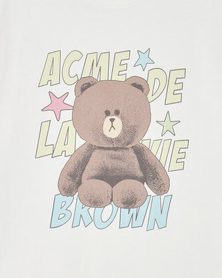 LINE FRIENDS BROWN STAR SHORT SLEEVE T-SHIRT CREAM