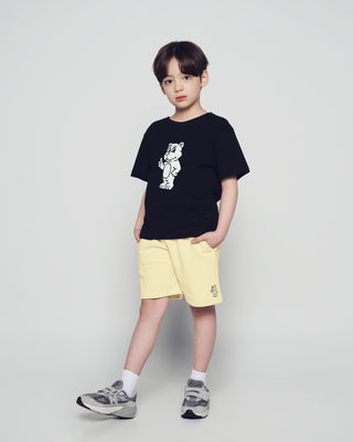 KIDS BASIC AC BEAR SHORT SLEEVE T-SHIRT BLACK