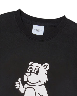 KIDS BASIC AC BEAR SHORT SLEEVE T-SHIRT BLACK