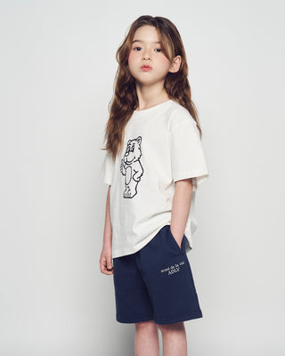 KIDS BASIC AC BEAR SHORT SLEEVE T-SHIRT CREAM