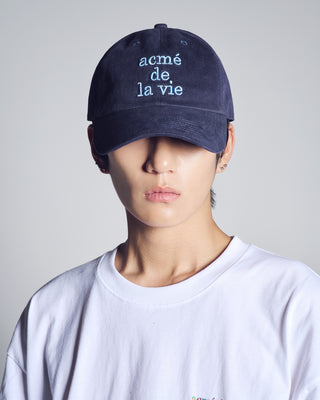 COTTON NAPPING 3D EMBO BALL CAP NAVY