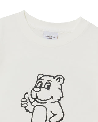 KIDS BASIC AC BEAR SHORT SLEEVE T-SHIRT CREAM