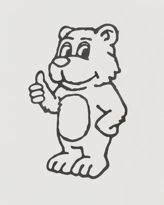 KIDS BASIC AC BEAR SHORT SLEEVE T-SHIRT CREAM