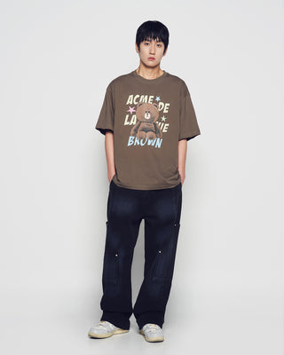 LINE FRIENDS BROWN STAR SHORT SLEEVE T-SHIRT COCOA