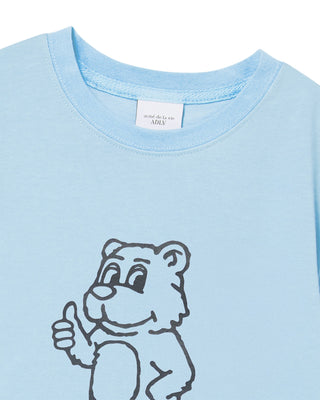 KIDS BASIC AC BEAR SHORT SLEEVE T-SHIRT LIGHT BLUE
