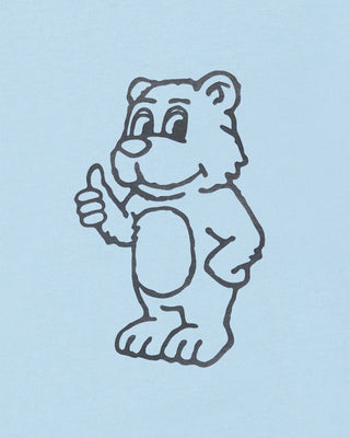 KIDS BASIC AC BEAR SHORT SLEEVE T-SHIRT LIGHT BLUE