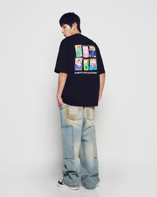 SLEEPING LINE FRIENDS SHORT SLEEVE T-SHIRT BLACK