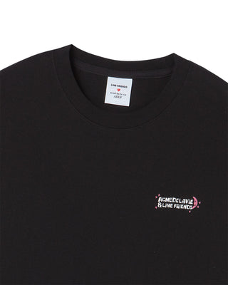 SLEEPING LINE FRIENDS SHORT SLEEVE T-SHIRT BLACK