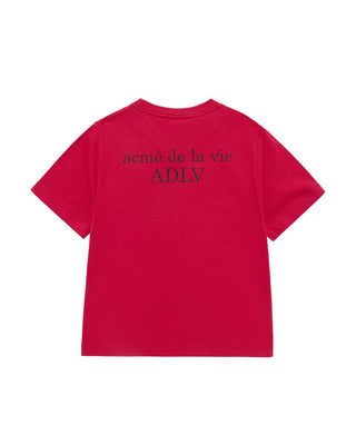 KIDS BASIC AC BEAR SHORT SLEEVE T-SHIRT DARK RED