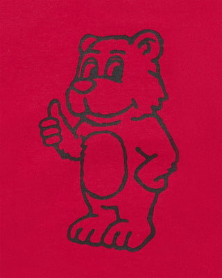 KIDS BASIC AC BEAR SHORT SLEEVE T-SHIRT DARK RED