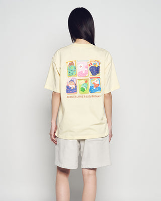SLEEPING LINE FRIENDS SHORT SLEEVE T-SHIRT LIGHT YELLOW