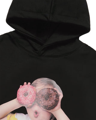 NEW ADLV BABY FACE DONUTS 1 HOODIE BLACK
